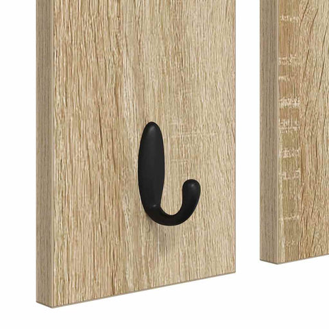 vidaXL Wall-Mounted Coat Rack with Shelf Wall-mounted with Mirror Sonoma oak 85 x 10 x 45 cm