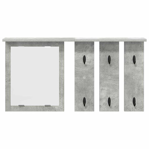 vidaXL Wall-Mounted Coat Rack with Shelf Concrete grey 85 x 10 x 45 cm