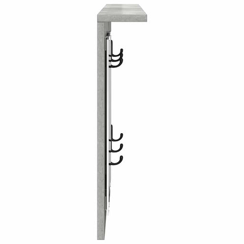 vidaXL Wall-Mounted Coat Rack with Shelf Concrete grey 85 x 10 x 45 cm