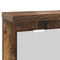 vidaXL Wall-Mounted Coat Rack with Shelf Wall-mounted with Mirror Smoked oak 85 x 10 x 45 cm