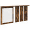 vidaXL Wall-Mounted Coat Rack with Shelf Wall-mounted with Mirror Smoked oak 85 x 10 x 45 cm