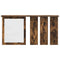 vidaXL Wall-Mounted Coat Rack with Shelf Wall-mounted with Mirror Smoked oak 85 x 10 x 45 cm