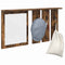 vidaXL Wall-Mounted Coat Rack with Shelf Wall-mounted with Mirror Smoked oak 85 x 10 x 45 cm