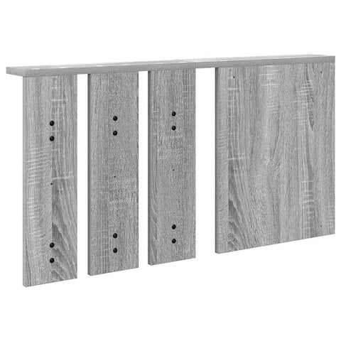 vidaXL Wall-Mounted Coat Rack with Shelf Wall-mounted with Mirror Grey sonoma 85 x 10 x 45 cm