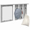 vidaXL Wall-Mounted Coat Rack with Shelf Wall-mounted with Mirror Grey sonoma 85 x 10 x 45 cm