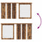 vidaXL Wall-Mounted Coat Rack Old wood 85 x 10 x 45 cm Engineered wood