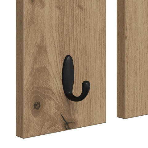 vidaXL Wall-Mounted Coat Rack with Shelf Wall-mounted with Mirror Artisan oak 85 x 10 x 45 cm