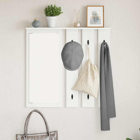 vidaXL Wall-Mounted Coat Rack White 84 x 10 x 80 cm Engineered wood
