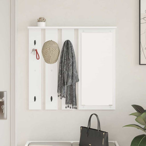 vidaXL Wall-Mounted Coat Rack White 84 x 10 x 80 cm Engineered wood