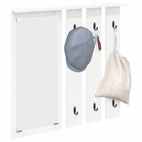 vidaXL Wall-Mounted Coat Rack White 84 x 10 x 80 cm Engineered wood