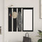 vidaXL Wall-Mounted Coat Rack with Shelf Wall-mounted with Mirror Black oak 84 x 10 x 80 cm
