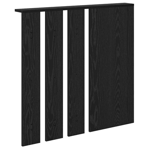 vidaXL Wall-Mounted Coat Rack with Shelf Wall-mounted with Mirror Black oak 84 x 10 x 80 cm