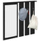vidaXL Wall-Mounted Coat Rack with Shelf Wall-mounted with Mirror Black oak 84 x 10 x 80 cm