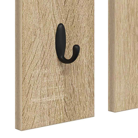 vidaXL Wall-Mounted Coat Rack with Shelf Wall-mounted with Mirror Sonoma oak 84 x 10 x 80 cm
