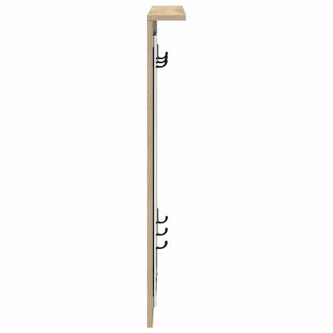 vidaXL Wall-Mounted Coat Rack with Shelf Wall-mounted with Mirror Sonoma oak 84 x 10 x 80 cm