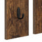 vidaXL Wall-Mounted Coat Rack with Shelf Wall-mounted with Mirror Smoked oak 84 x 10 x 80 cm