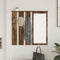 vidaXL Wall-Mounted Coat Rack with Shelf Wall-mounted with Mirror Smoked oak 84 x 10 x 80 cm