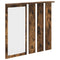 vidaXL Wall-Mounted Coat Rack with Shelf Wall-mounted with Mirror Smoked oak 84 x 10 x 80 cm