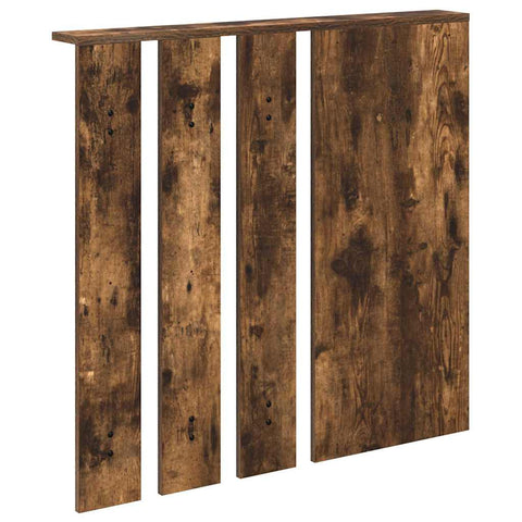 vidaXL Wall-Mounted Coat Rack with Shelf Wall-mounted with Mirror Smoked oak 84 x 10 x 80 cm