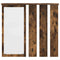 vidaXL Wall-Mounted Coat Rack with Shelf Wall-mounted with Mirror Smoked oak 84 x 10 x 80 cm