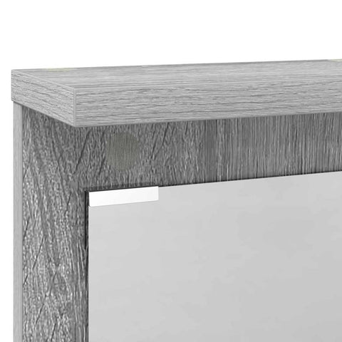 vidaXL Wall-Mounted Coat Rack with Shelf Wall-mounted with Mirror Grey sonoma 84 x 10 x 80 cm