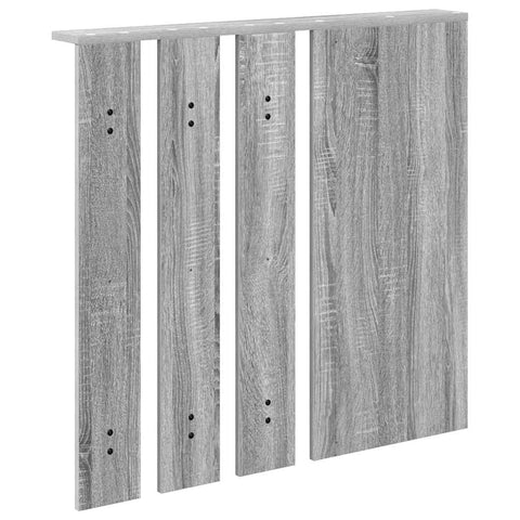 vidaXL Wall-Mounted Coat Rack with Shelf Wall-mounted with Mirror Grey sonoma 84 x 10 x 80 cm
