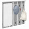 vidaXL Wall-Mounted Coat Rack with Shelf Wall-mounted with Mirror Grey sonoma 84 x 10 x 80 cm