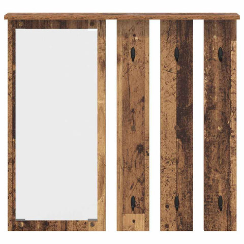 vidaXL Wall-Mounted Coat Rack Old wood 84 x 10 x 80 cm Engineered wood
