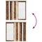 vidaXL Wall-Mounted Coat Rack Old wood 84 x 10 x 80 cm Engineered wood