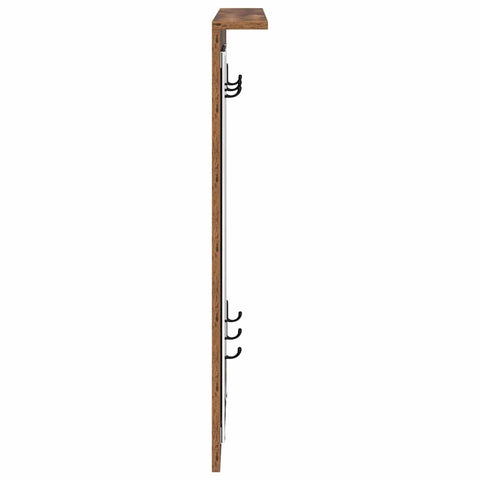 vidaXL Wall-Mounted Coat Rack Old wood 84 x 10 x 80 cm Engineered wood