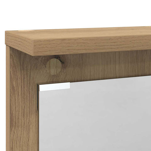 vidaXL Wall-Mounted Coat Rack with Shelf Wall-mounted with Mirror Artisan oak 84 x 10 x 80 cm