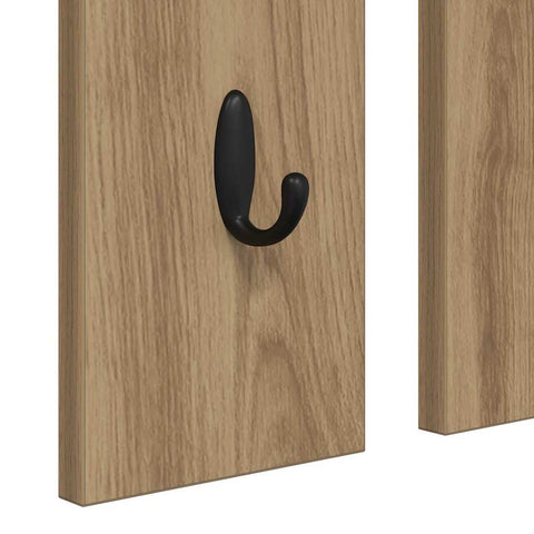 vidaXL Wall-Mounted Coat Rack with Shelf Wall-mounted with Mirror Artisan oak 84 x 10 x 80 cm