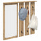 vidaXL Wall-Mounted Coat Rack with Shelf Wall-mounted with Mirror Artisan oak 84 x 10 x 80 cm