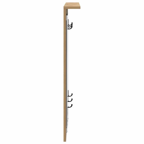 vidaXL Wall-Mounted Coat Rack with Shelf Wall-mounted with Mirror Artisan oak 84 x 10 x 80 cm