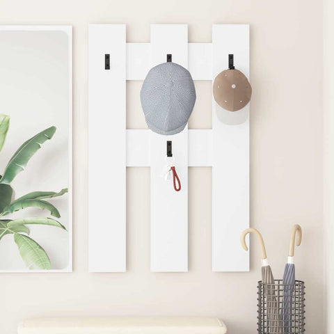 vidaXL Wall-Mounted Coat Rack Wall-mounted with Storage White Engineered wood