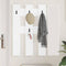 vidaXL Wall-Mounted Coat Rack Wall-mounted with Storage White Engineered wood