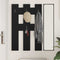 vidaXL Wall-Mounted Coat Rack Wall-mounted with Storage Black oak Engineered wood