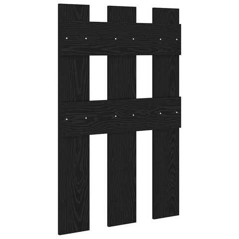 vidaXL Wall-Mounted Coat Rack Wall-mounted with Storage Black oak Engineered wood