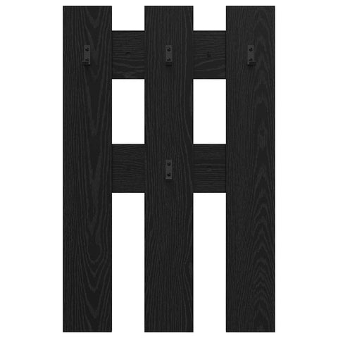 vidaXL Wall-Mounted Coat Rack Wall-mounted with Storage Black oak Engineered wood