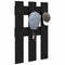 vidaXL Wall-Mounted Coat Rack Wall-mounted with Storage Black oak Engineered wood