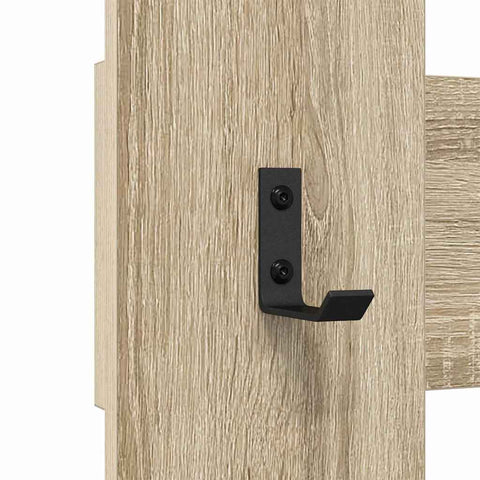 vidaXL Wall-Mounted Coat Rack Wall-mounted with Storage Sonoma oak Engineered wood