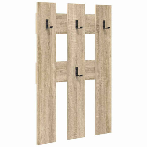 vidaXL Wall-Mounted Coat Rack Wall-mounted with Storage Sonoma oak Engineered wood