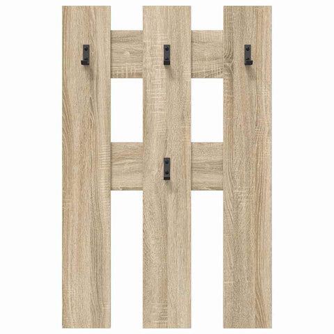 vidaXL Wall-Mounted Coat Rack Wall-mounted with Storage Sonoma oak Engineered wood