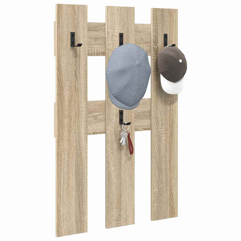 vidaXL Wall-Mounted Coat Rack Wall-mounted with Storage Sonoma oak Engineered wood