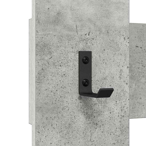 vidaXL Wall-Mounted Coat Rack Concrete grey Engineered wood