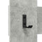 vidaXL Wall-Mounted Coat Rack Concrete grey Engineered wood