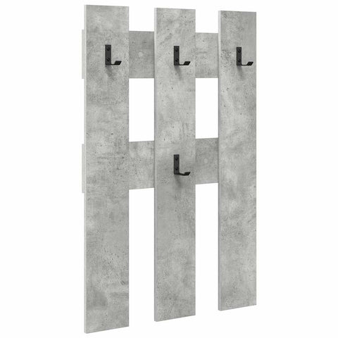 vidaXL Wall-Mounted Coat Rack Concrete grey Engineered wood