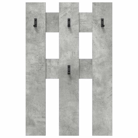 vidaXL Wall-Mounted Coat Rack Concrete grey Engineered wood