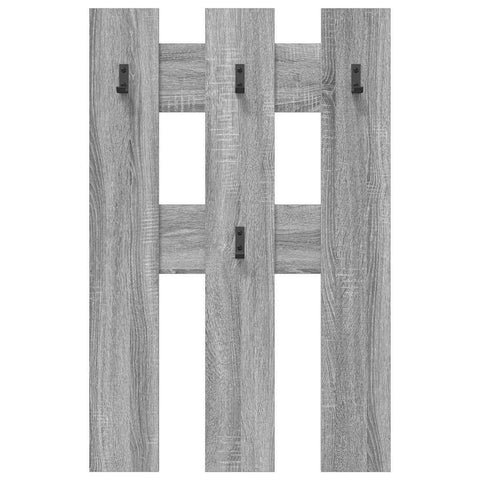 vidaXL Wall-Mounted Coat Rack Wall-mounted with Storage Grey sonoma Engineered wood