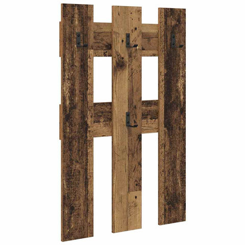 vidaXL Wall-Mounted Coat Rack Wall-mounted with Storage Old wood Engineered wood